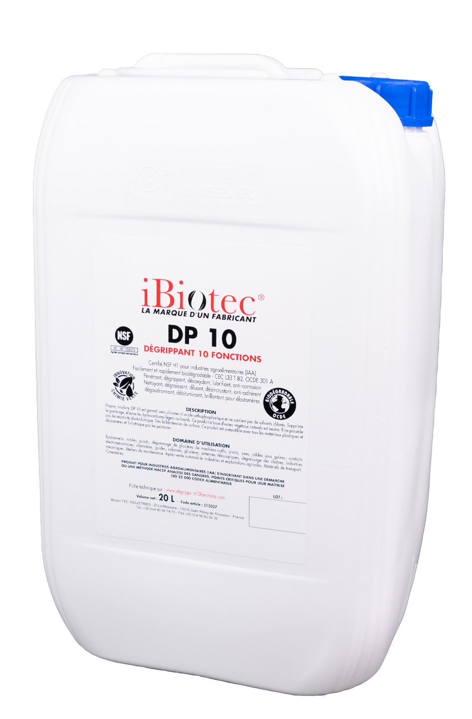 IBIOTEC gamme agroalimentaire agr&eacute;&eacute;e NSF, fabricant de d&eacute;grippants, lubrifiants, d&eacute;moulants, solvants, d&eacute;tergents r&eacute;pondant &agrave; l'ISO 22000 ainsi qu'aux m&eacute;thodes de maitrise HACCP et BRC version 8. nettoyant inox. degrippant alimentaire. detergent alimentaire. nettoyant alimentaire. lubrifiant alimentaire. graisse alimentaire. huile lubrification alimentaire. solvant alimentaire. produits detectables. produits alimentaires biodegradables. silicones alimentaires. dissolvant sucre. s&eacute;curit&eacute; alimentaire. S&eacute;curit&eacute; agro-alimentaire. Produits maintenance d&eacute;tectables